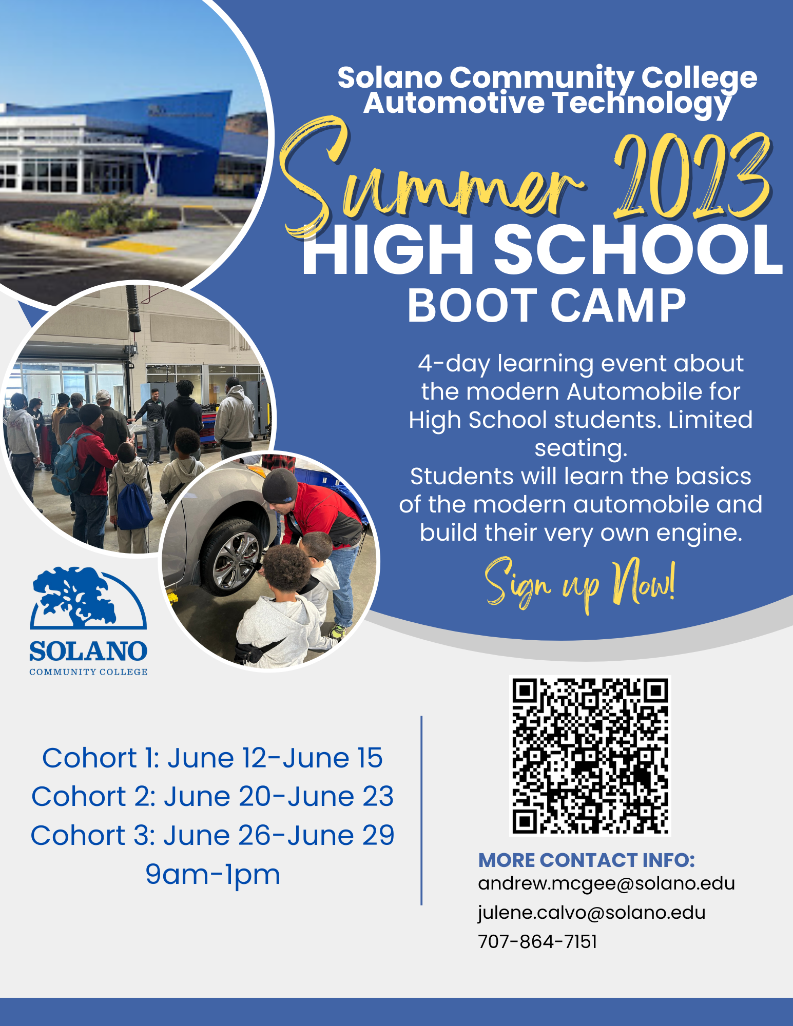 Summer High School Bootcamps Solano Community College